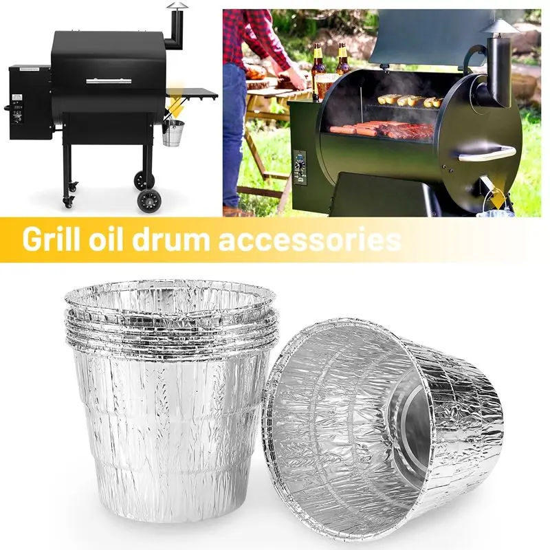 ABKW-Disposable Grease Bucket Liners Fit For Traeger Wood Fired Pellet BBQ Grill Accessories