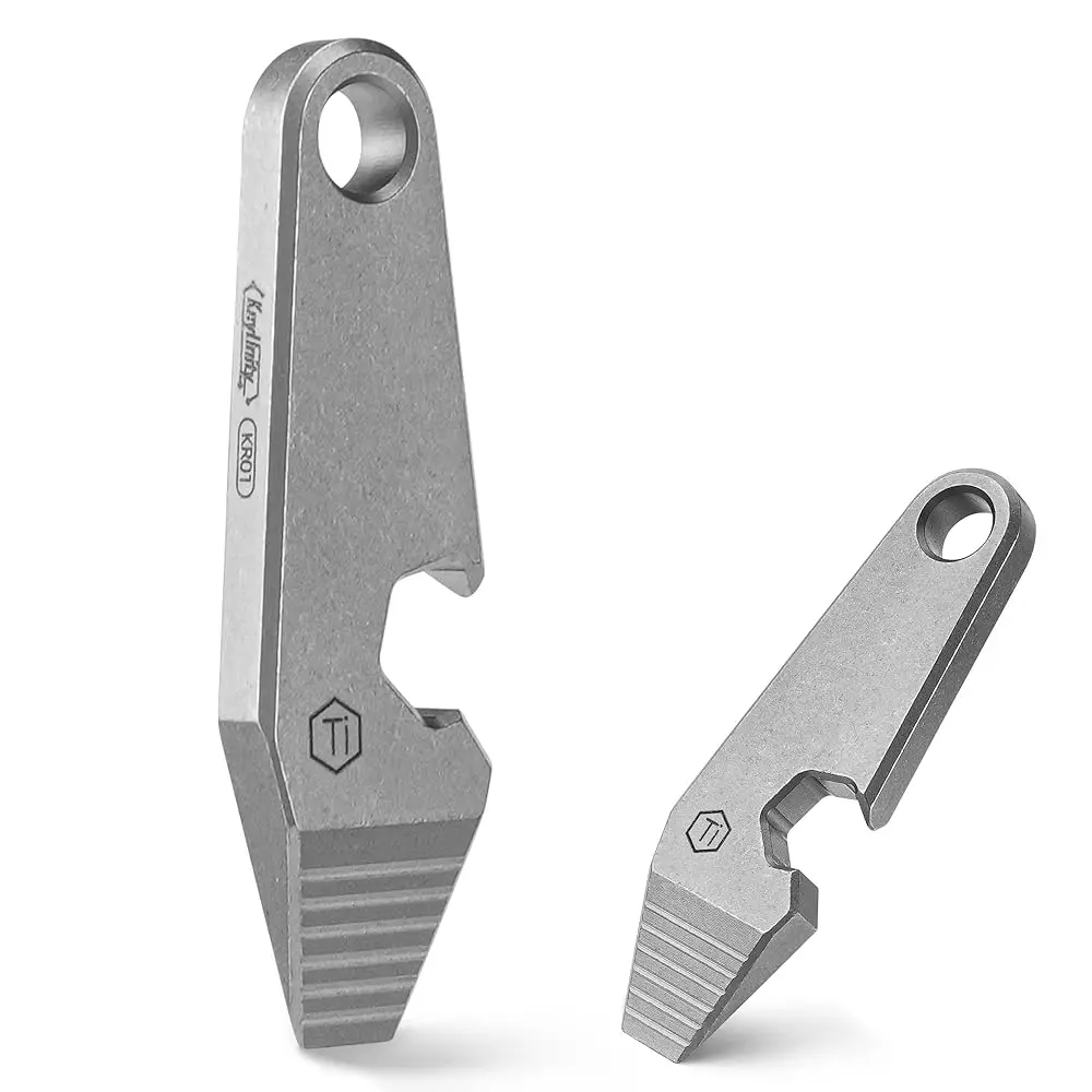 

Free Shipping- Titanium EDC Pry Bar Multitool, 6 in 1 Mini Crowbar Keychain Tool for Everyday Carry