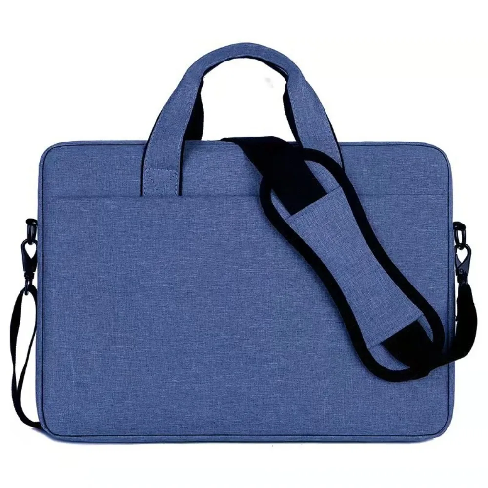 

15.6inch Business Laptop Bag Shoulder Strap Briefcase Portable Laptop Bags with Handle Solid Color Laptop Shoulder Bag