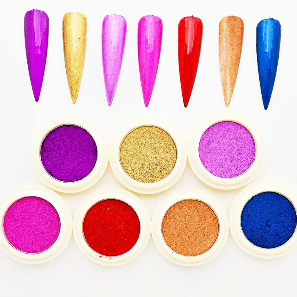 

Net 0.5g Solid Mirror Powder Metallic Color Nail Art Gel Polishing Chrome Pigment Dust Manicure Fine Glitter Powder #CPT809-1Jar