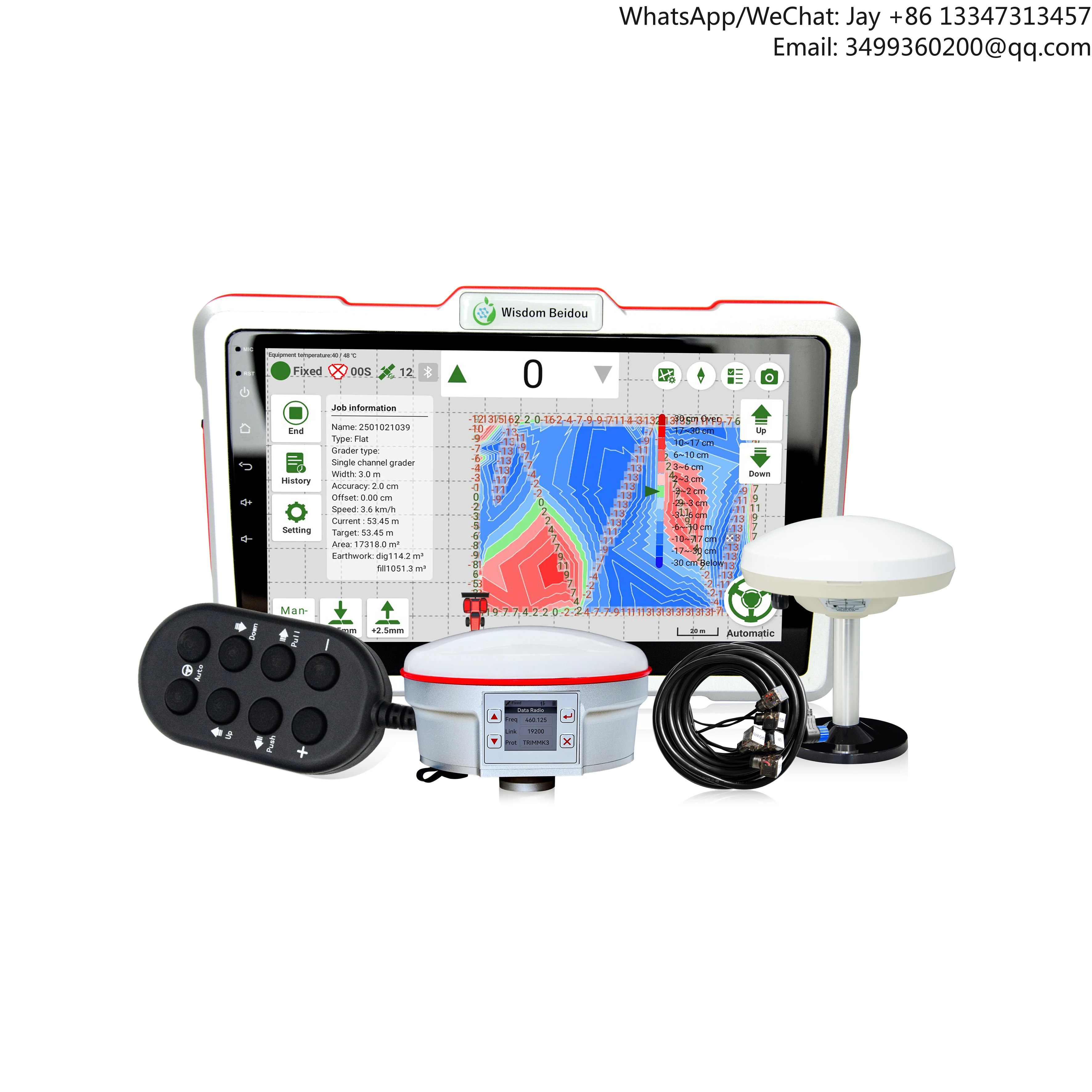 

Tractor RTK Grader Control Vertical Point GPS Land Dike Grader Farm and Building Land Leveling System