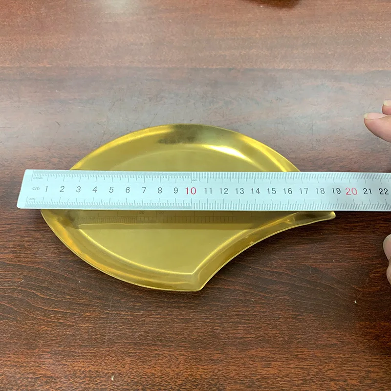Creative Stainless Steel Leaf Plate Household Living Room Petal Splicing Fruit Plate