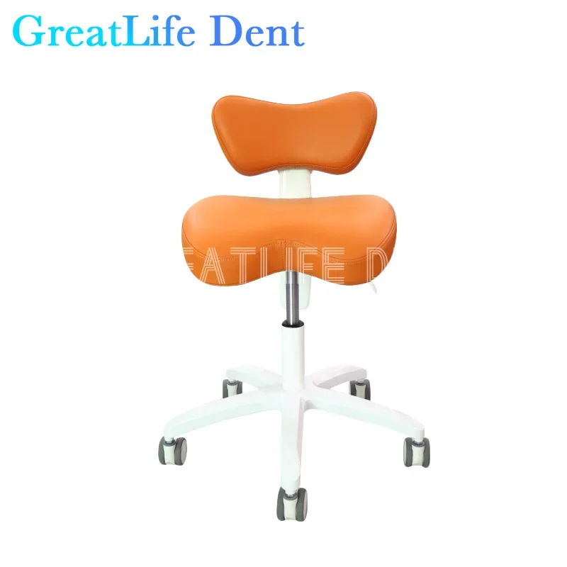 GreatLife-taburete Dental de cuero Pu ergonómico, reposabrazos de lujo, colorido, altura ajustable, rueda giratoria de elevación, silla de dentista