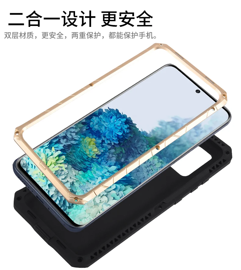 Imatch Case For Lg Velvet 5g Heavy Duty Protection Armor Shockproof Hard Aluminum Metal Mobile Phone Cases For Lg Velvet 5g view 3