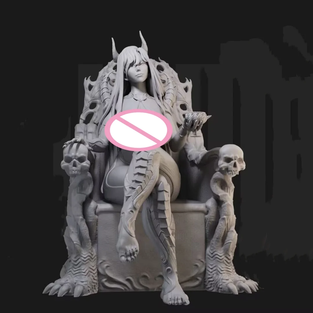 

1/24 Scale Resin Figure Assemble Model Kit Black succubus throne edition Unassembled Unpainted 3D printing toy ﻿