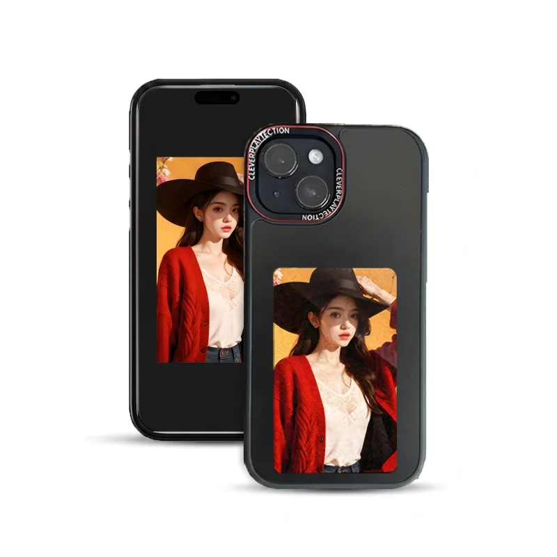 NFC 3-Color E-Ink Display Case 3-Step Easy Customization Unlimited Image Change Anti-Drop Phone Cover For iPhone 13 14 15 Pro Ma