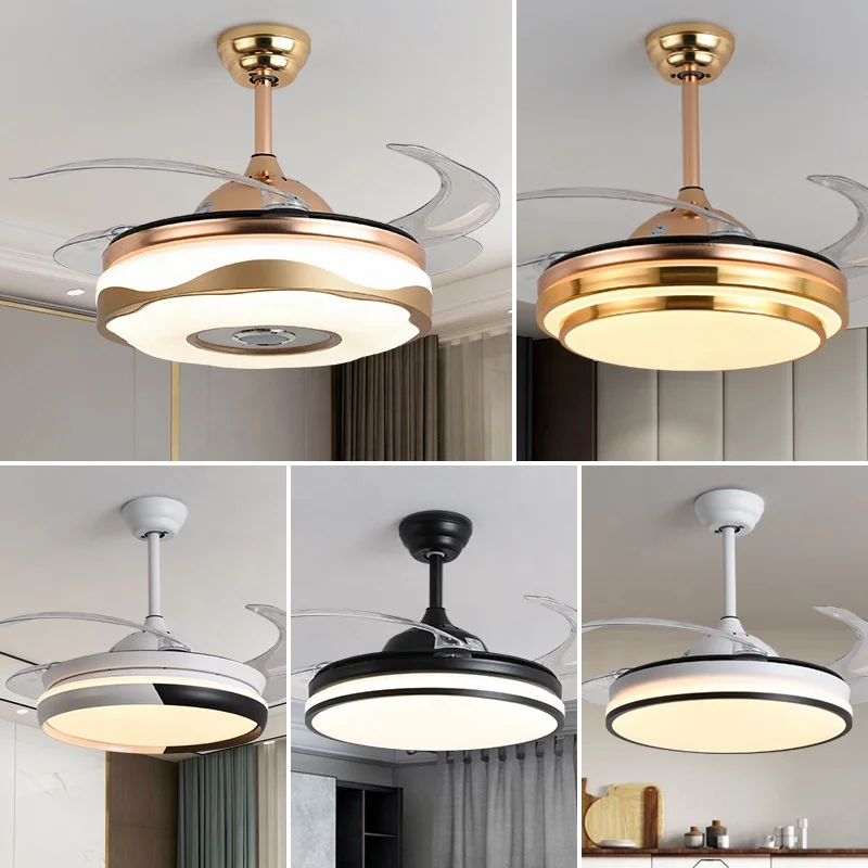 New 42-Inch Ceiling Fan Light With Remote Control 6-Speed Smart Dimmable LED For Home Office & Modern Indoor Decor