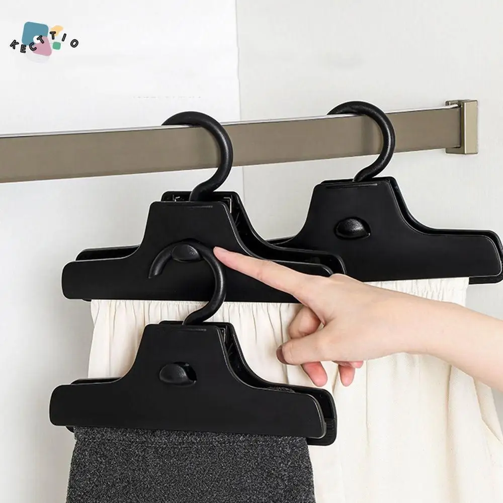 

Plastic 360 Degrees Rotatable Pants Clip Large Anti Slip Pants Skirt Storage Hanger Seamless Space Saving Skirts Hangers