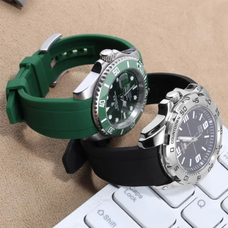 Soft Rubber Strap 20mm 22mm for Rolex Submariner Sport Diving Silicone Watch Band for Citizen for Omega MoonSwatch for Seiko 5