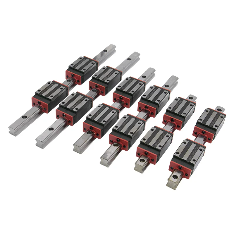 2 st HGR20 HGH20 Vierkante Lineaire Geleiderail + 4 st Glijblok Rijtuigen HGH20CA/flens HGW20CC CNC Router Graveren Lineaire Slider