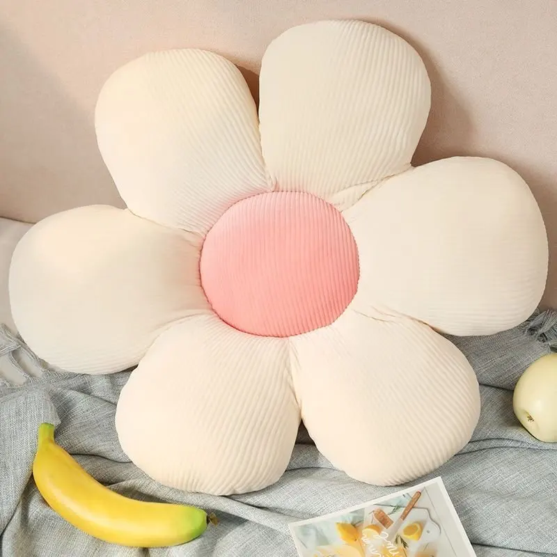 35CM Colorful Flowers Plush Pillow Plant Petal Cushion Stuffed Toys for Girls Baby Home Decor Gift