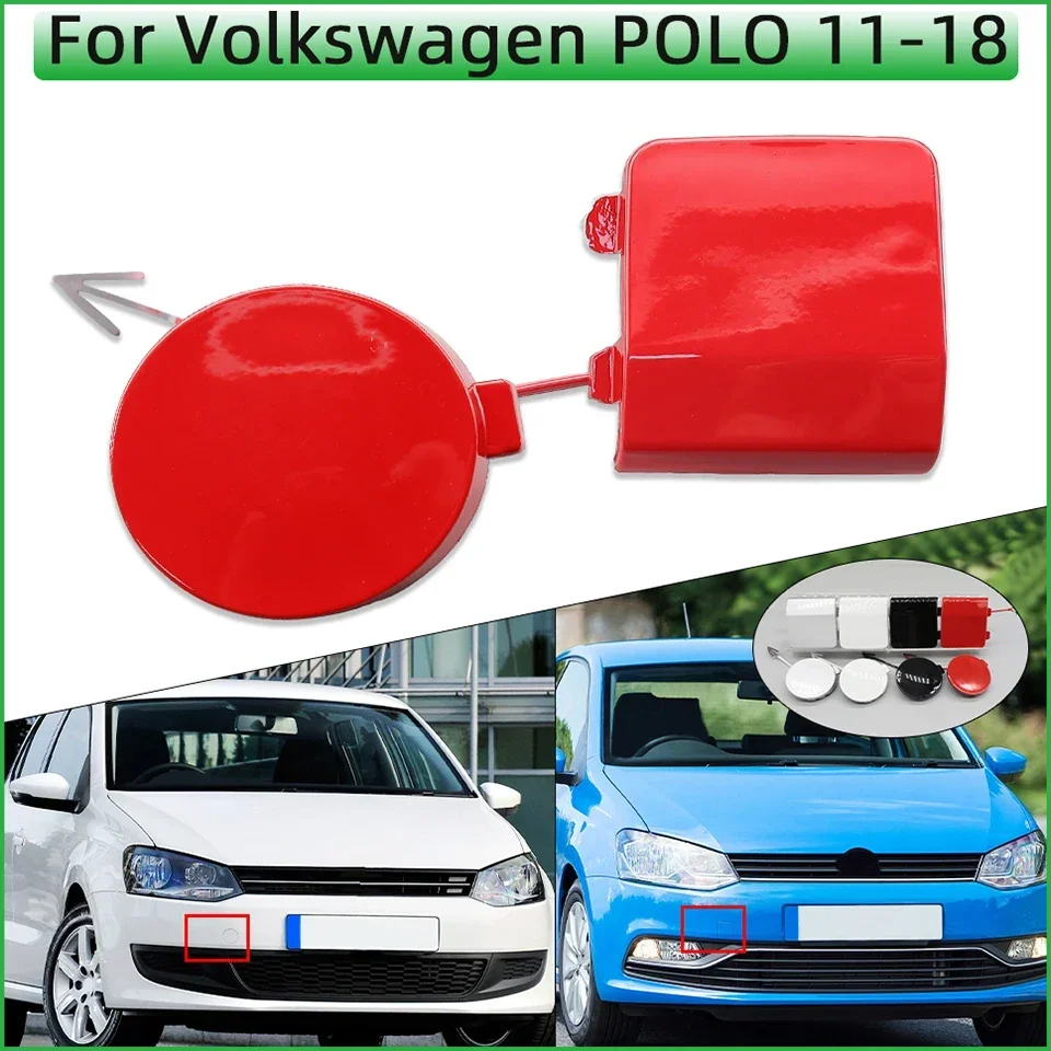 

For Volkswagen Polo 2011 2012 2013 2014 2015 2016 2017 2018 Front Bumper Towing Hook Cover Lid Tow Hook Eye Hauling Trailer Cap