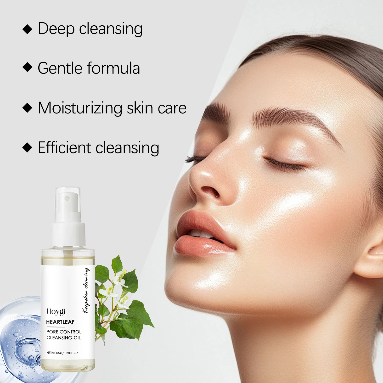 Cleansing Oil Removes Facial Makeup, Dirt,and Oil,purifies Pores,nourishes,moisturizes,brightens,and Removes Makeup Skincare