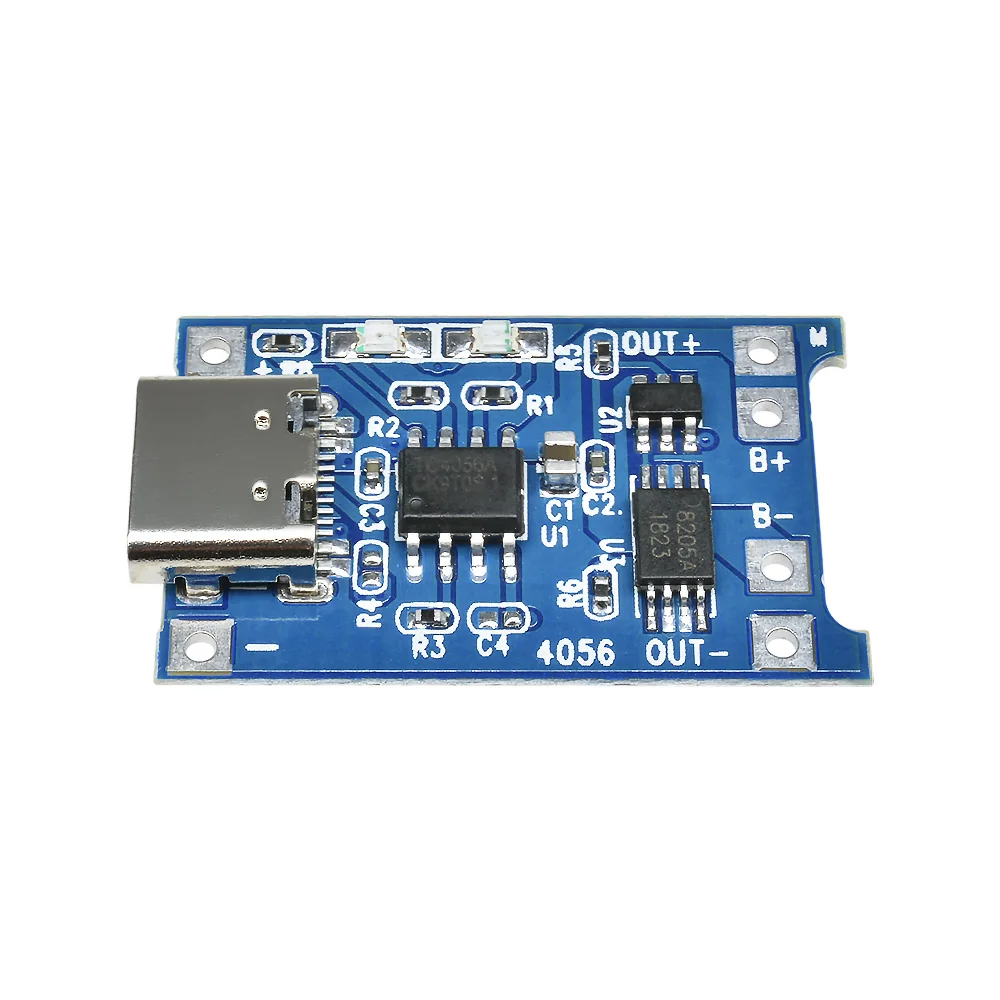 10Pcs 5V TYPE-C Micro USB 18650 TP4056 TC4056A BMS Lithium Battery Charging Board Charging Module With Protection Dual Function