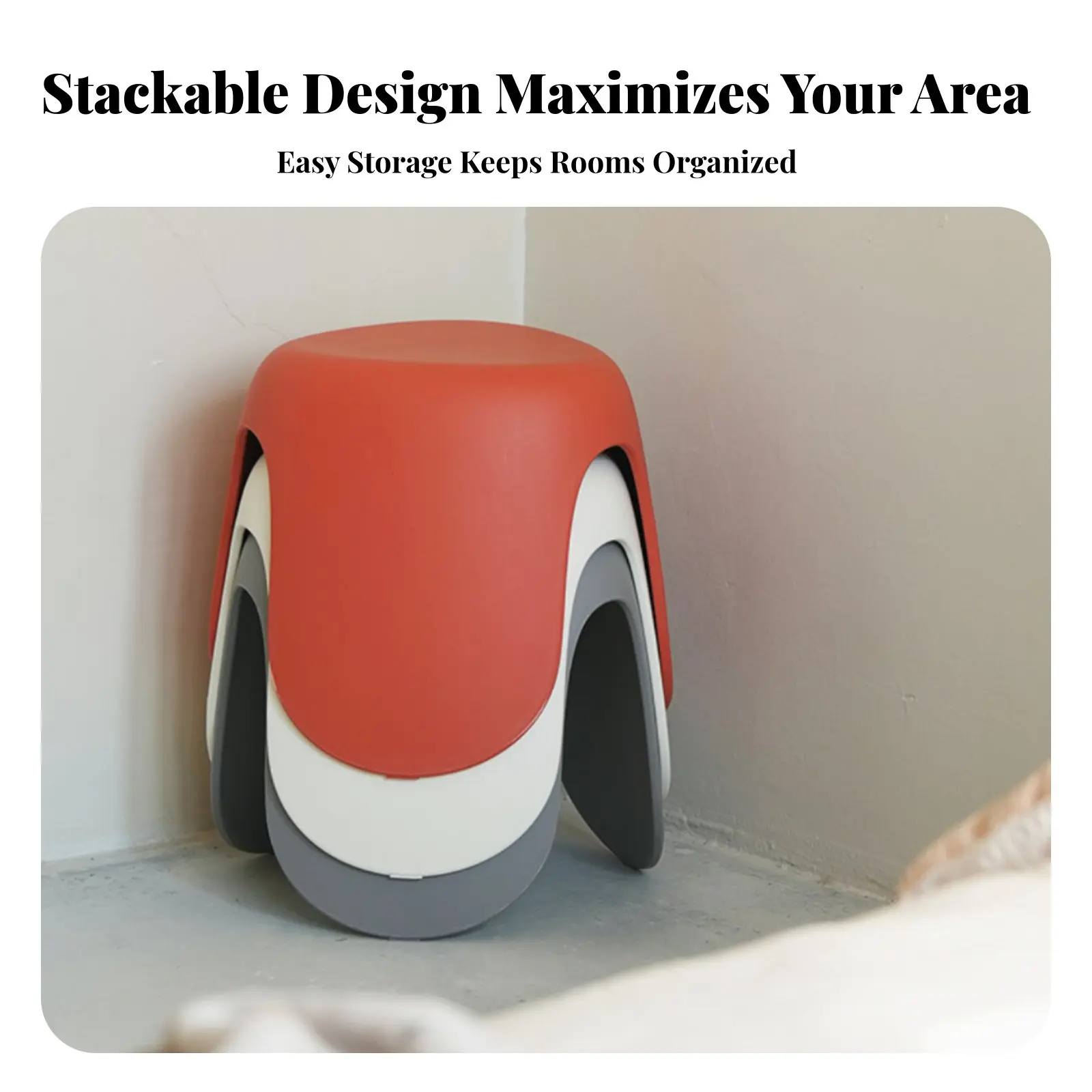 puffShaped Stool multifunctional Household Furniture Modern Design Stable and Sturdy for Children, Homeowners, Bedroom view 4