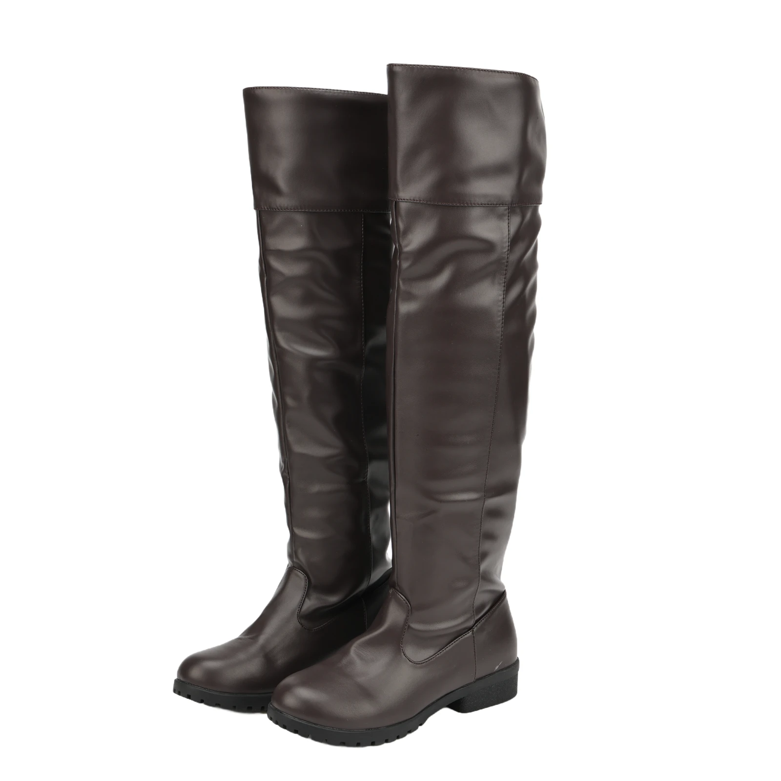 Męskie skórzane kozaki do kolan zimowe buty do tańca na stalowej rurze okrągły nosek gruba podeszwa buty jeździeckie kowbojki wsuwane