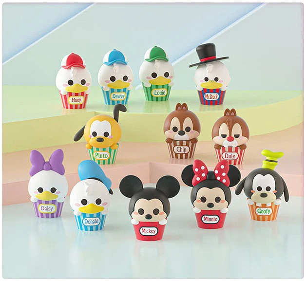 Cartoon Disney Ufufy Series Cute Rolling Theme Anime Action Figures Blind Box Dumbo Chichitty White Rabbit Collection Decoration