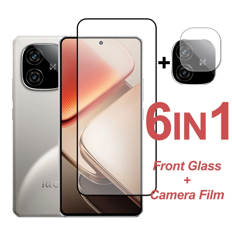 For ViVo iQOO Z9 Turbo Plus Glass Screen Protector Full Cover Tempered Glass Protective Phone Camera Lens Film On iQOO Z9 Turbo+