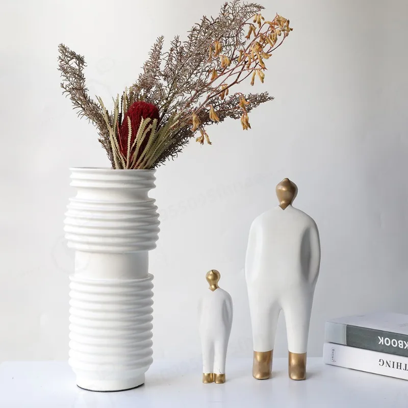 Nordic Father and Son Character Sculpture, Creative Home Ornament For Entryway TV Cabinet Model Room Window Display
