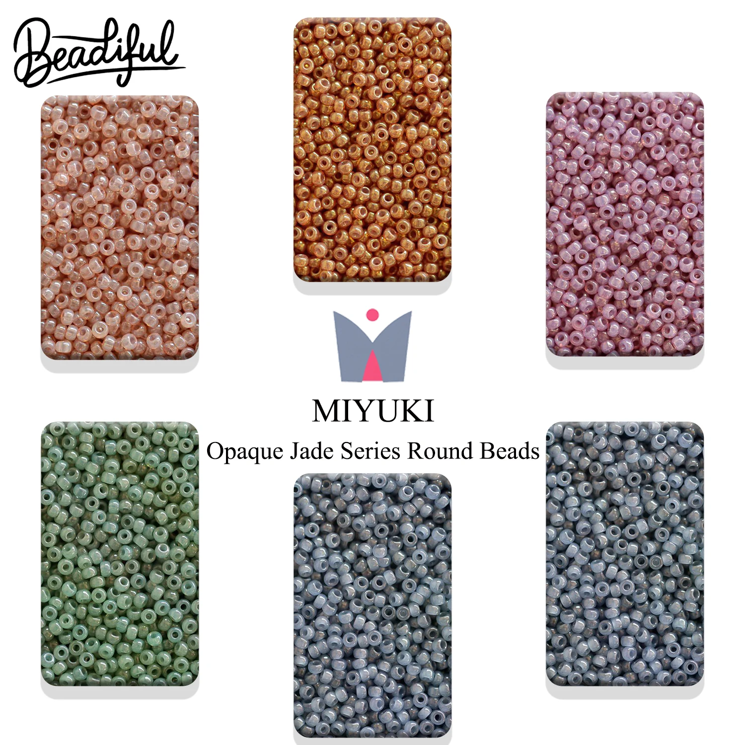 

MIYUKI RR 11/0 Opaque Jade Seed Beads 2.2mm 10g ~1000pcs Japan Round Rocaille Tube Bracelet Jewelry DIY