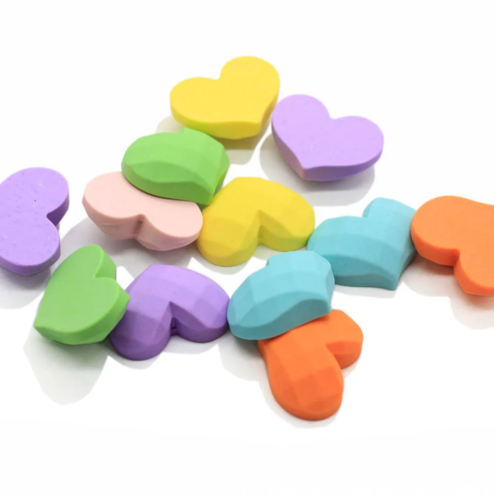 

20pcs Love Heart Resin Accessories Diy Decor Charms For Phone Case Craft Decorations Multi-Purpose Heart-Shaped Diy Ornaments