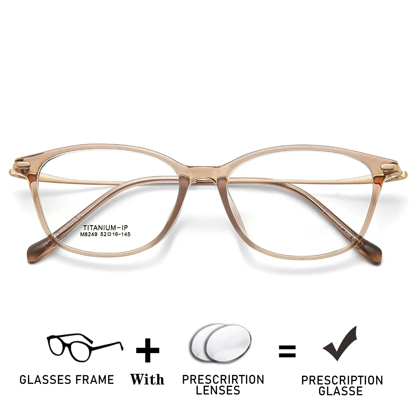 KUXA, nuevo diseño TR90, Gafas ópticas de titanio, lentes recetas graduadas, miopía, hipermetropía, Gafas progresivas, Gafas de regalo para esposa