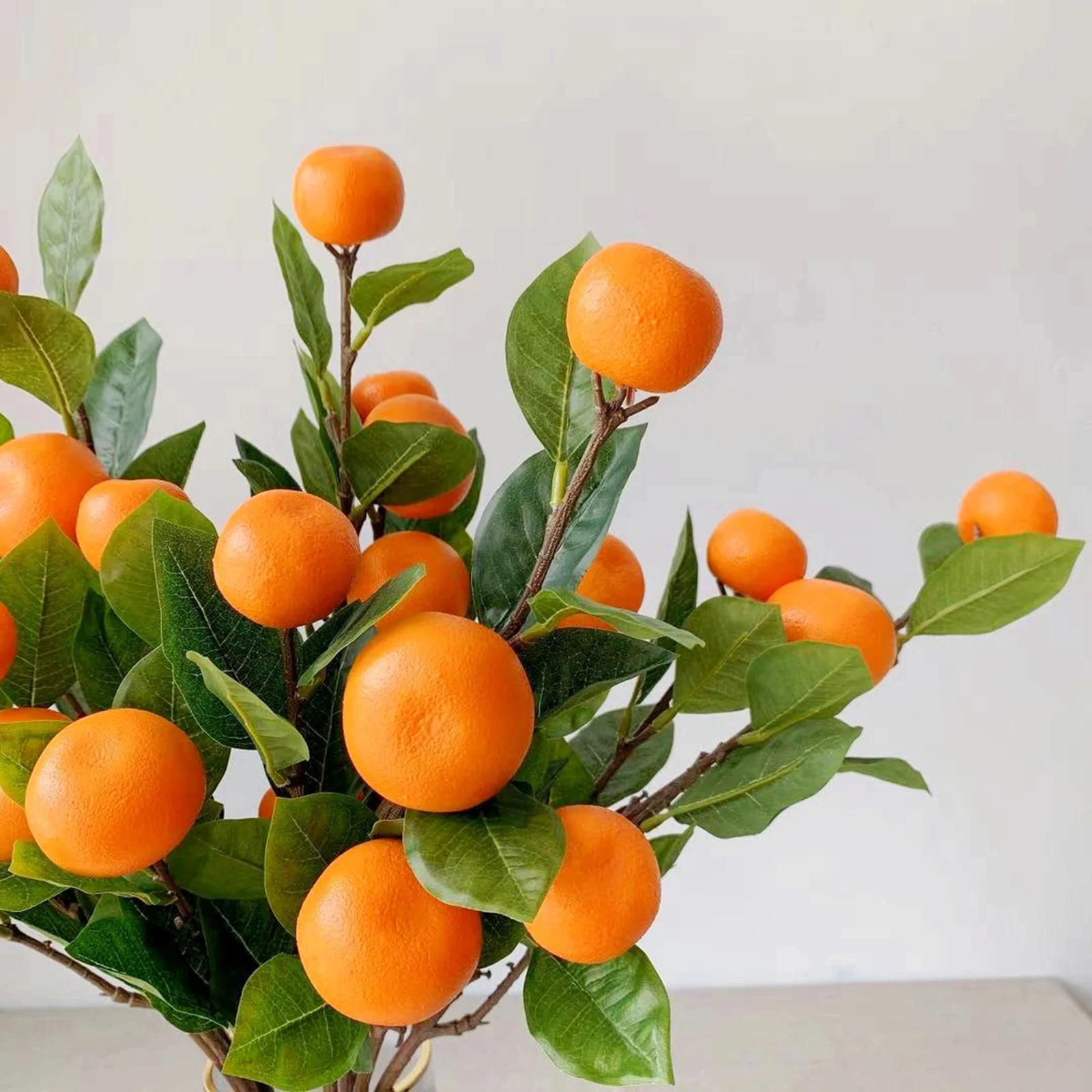 Simulation Fruit Lemon Plant Decoration Artificial Ornage Branches Flower Tangerine Branch Plants Arrangement Photography Decor