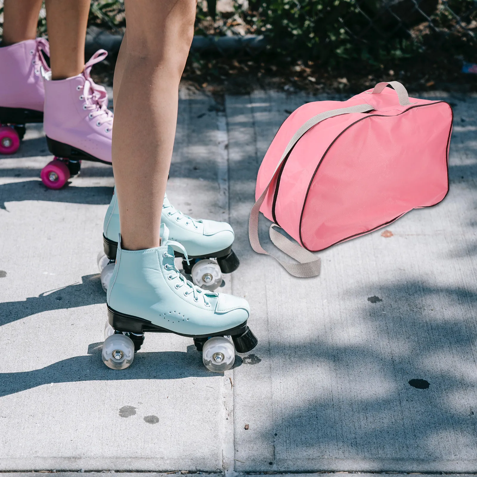 

Roller Skates Bag Stylish Colorful Skates Shoes Holder Easy-Clean Long-Lasting Material Skating Storage Pouch for Women