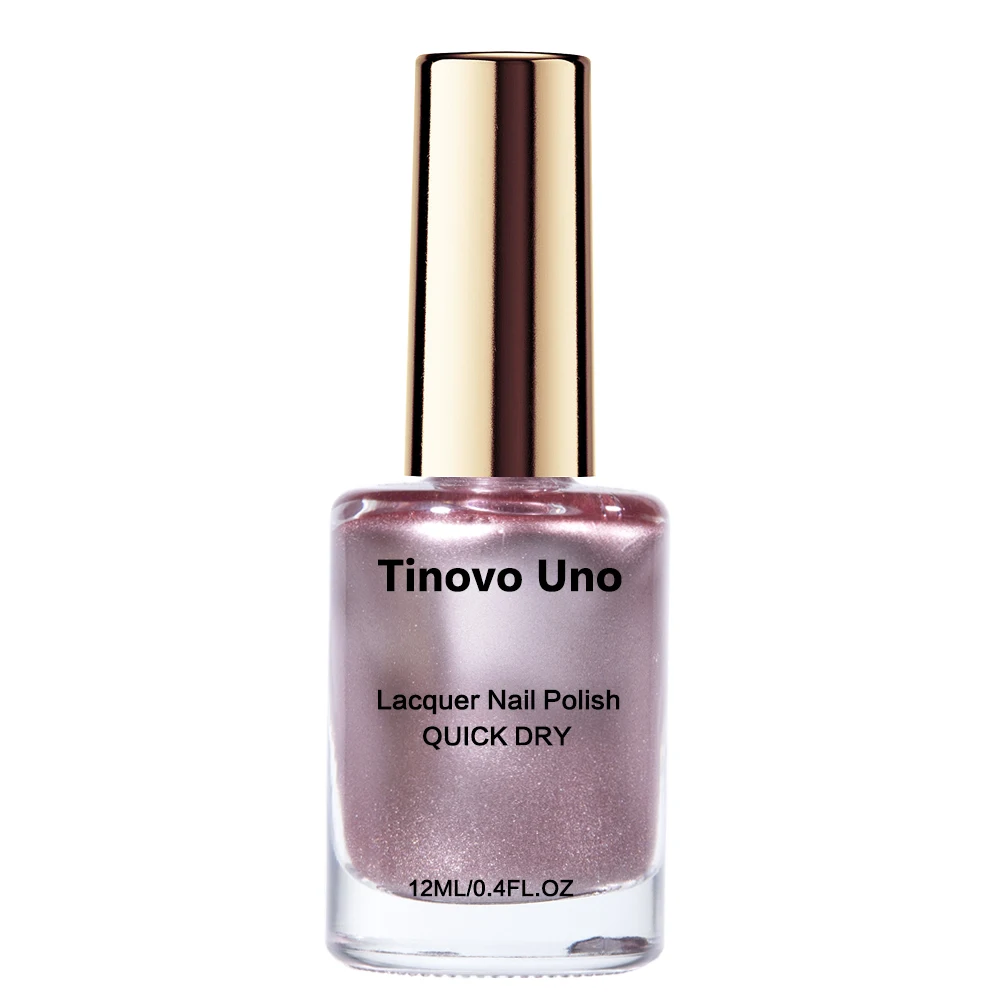 Tinovo Uno Rose Golden Metallic Nagellack Chrom Nagelstärker Natürlicher trockener Nagelhärter Wachstumsprodukte Hochglanz-Finish