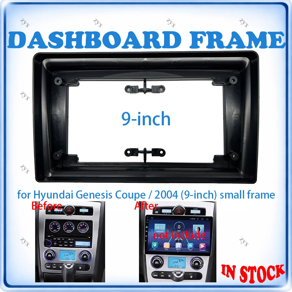 

Car Radio Small Fascia Frame For Hyundai Genesis Coupe 2004 9 inch Wiring Harness Power Cable Car Accessories Plug & Play