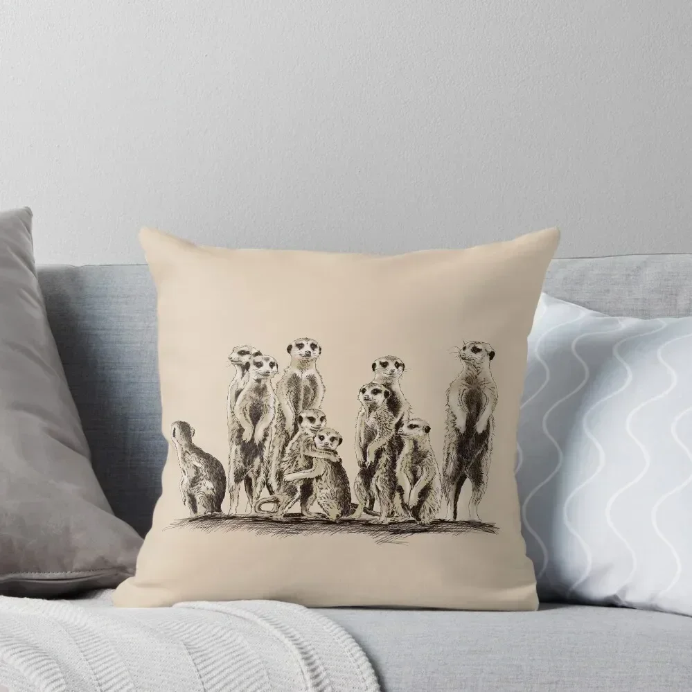 meerkat Throw Pillow Decorative Cushions For Living Room Pillows Aesthetic pillow