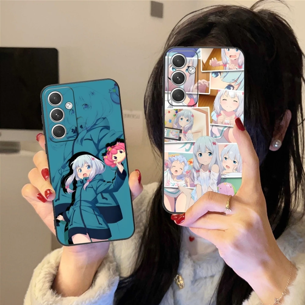 Eromanga Izumi Sagiri Mobile Phone Case for Samsung Galaxy S24 S23 S22 S21 S20 S10 S9 Plus FE Ultra Lite Black Phone Cover Shell