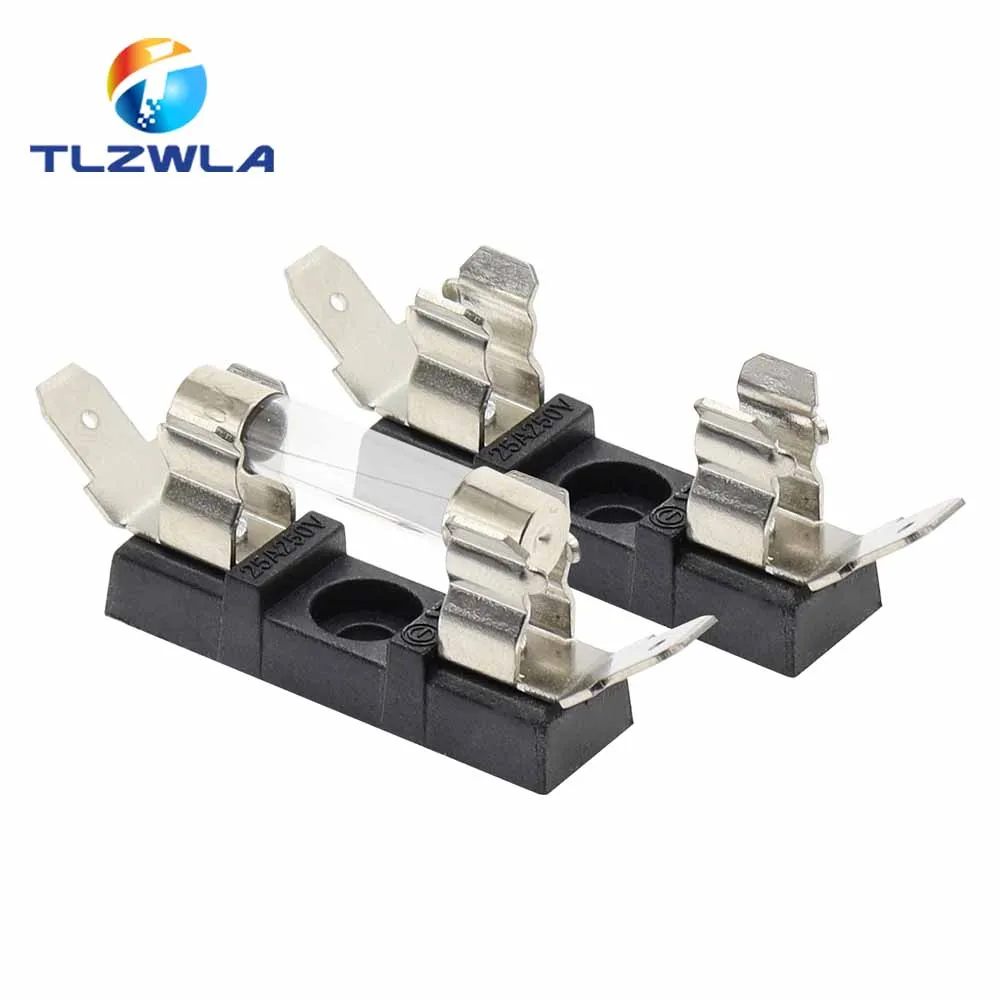 5 szt. 6x30MM uchwyt bezpiecznika 25 a250v Panel mocujący wysokotemperaturowe skrzynki bezpieczników 6x30MM