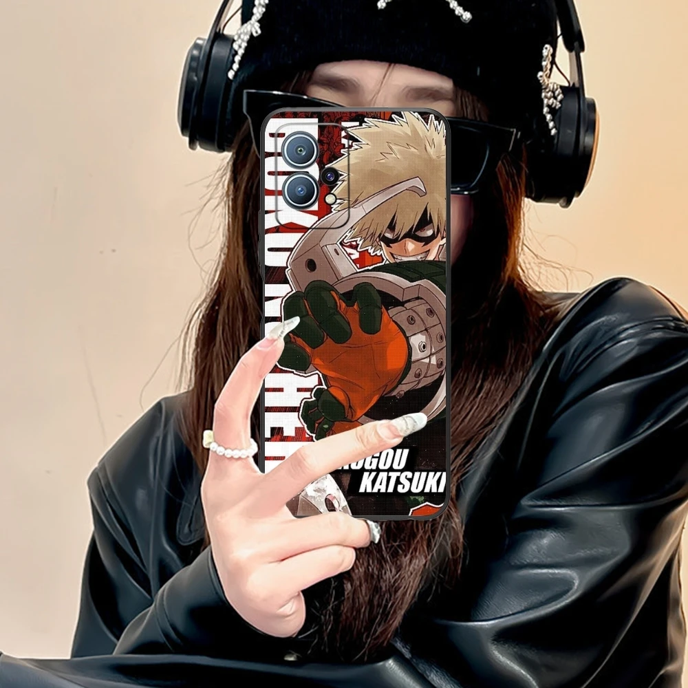 Hero Katsuki Bakugo Cell Phone Case for Huawei P60 P50 P40 P30 P20 P10 P9 P8 Pro Lite Plus Black Soft Phone Cover Shell