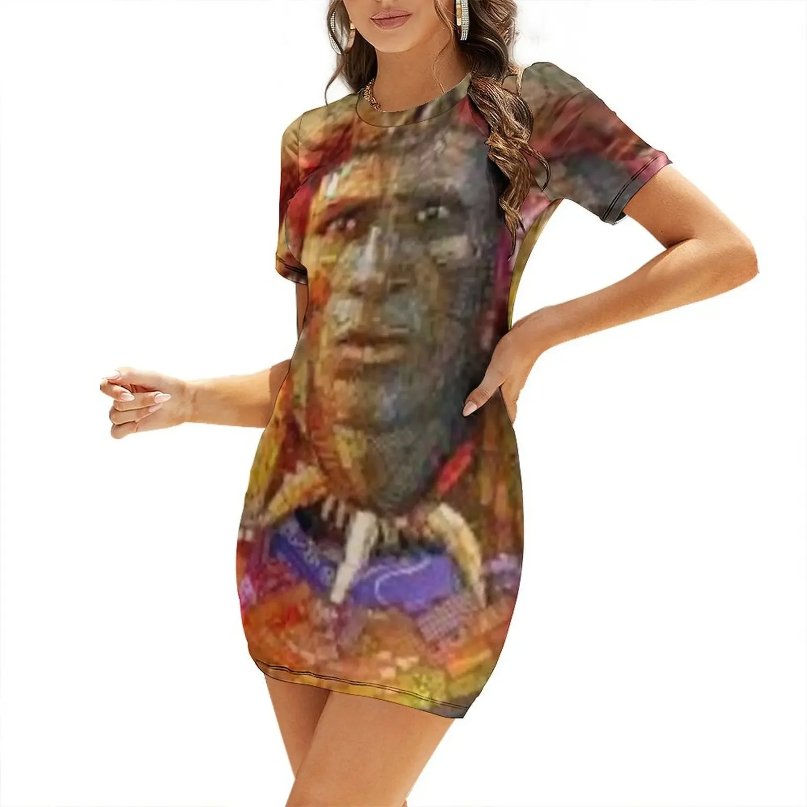 

Shaka Zulu King of the Zulu Short-Sleeved Dress women's elegant loose dresses Dress woman