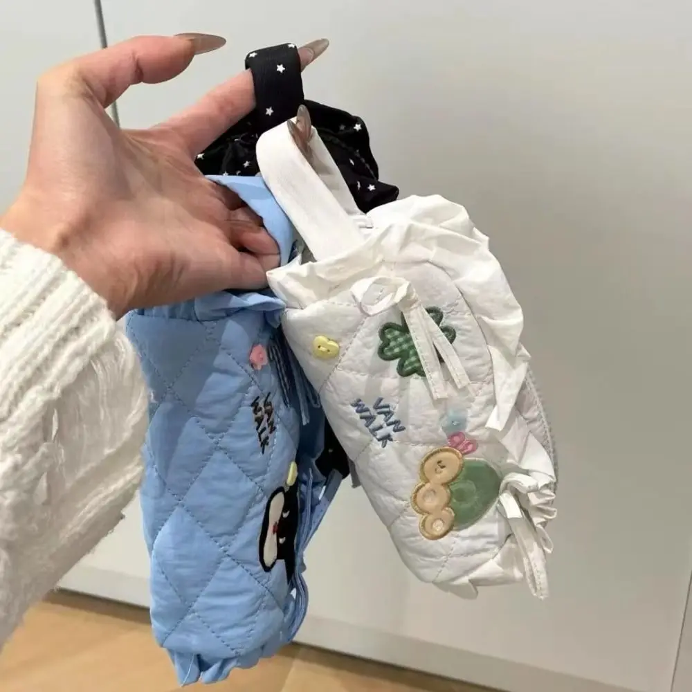 جديد قماش القلم حقيبة متعدد الطبقات زلابية حقيبة أدوات مكتبية سعة كبيرة مقلمة مكتب المدرسة #4