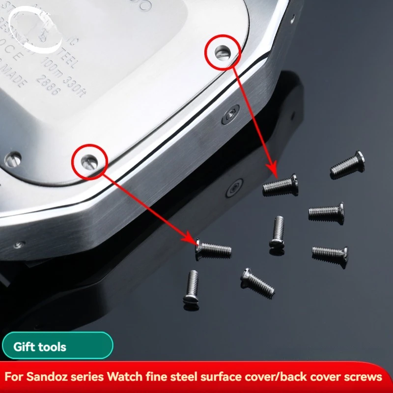 For Cartier Santos Watch Face Front Cover Back Cover Screw Men Women Watches Flat Small Cap Screws Watch Accessories with Tools