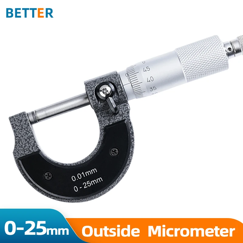 Precise Gauge Micrometer 0-25mm 0.001mmOutside Metric Caliper Measurement Micrometer Tool External Micrometer Micrometric Gauges