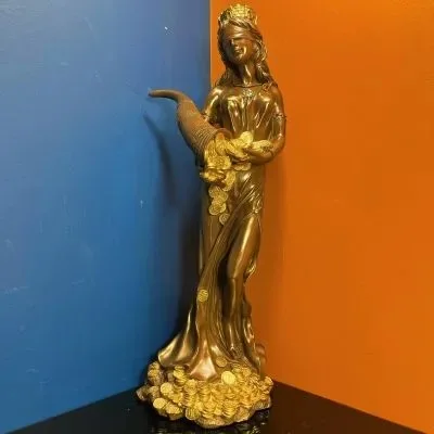 

60cm Light Luxury Greek Mythology] [Statue of the Goddess of Wealth] Ornament] Collection Decoration Entrance