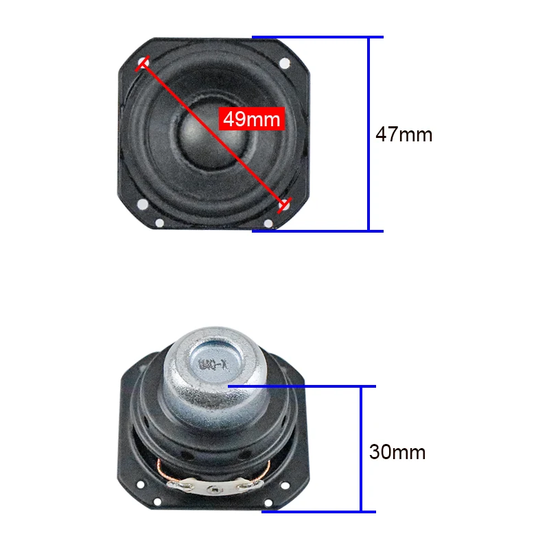 Altoparlante a piena frequenza al neodimio da 1.75 pollici 47MM per riparazioni di unità di altoparlanti Bluetooth intelligenti 4ohm 6W 2 pezzi