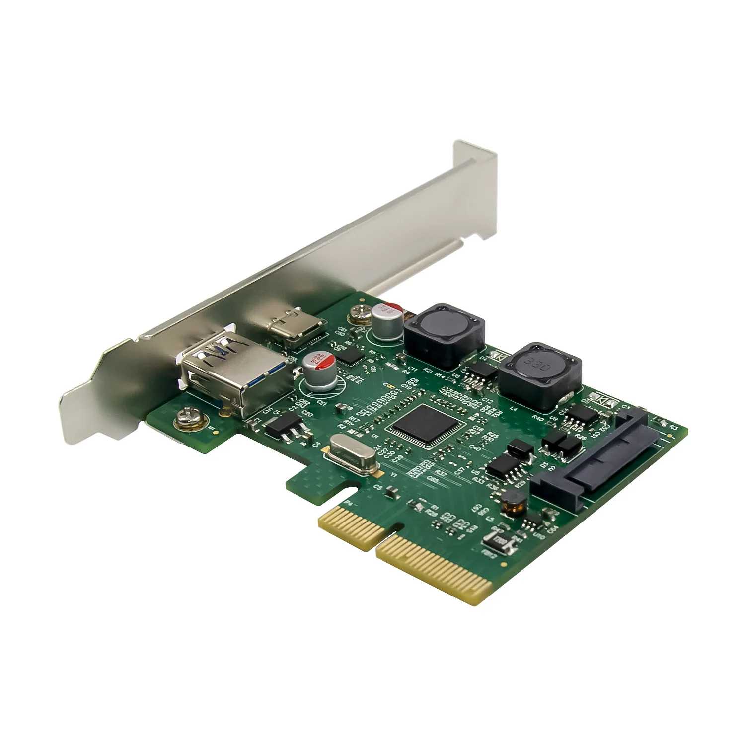 SUNWEIT ST639 PCIe X4 ASM3142 USB3.1-C+A Carte étendue 10 Gbit/s