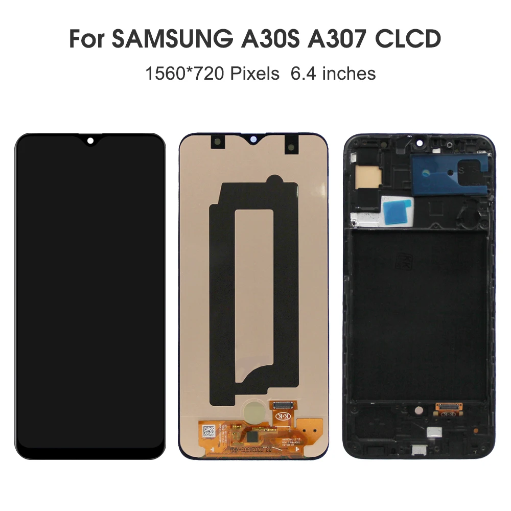 A30S para Samsung 6,4 \'\'para AMOLED A307F A307FN A307G A307GN A307GT pantalla LCD reemplazo del ensamblaje del digitalizador de pantalla táctil