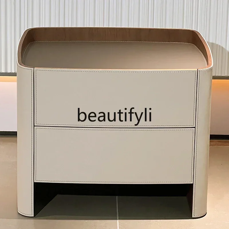 

Asmt14 New Minimalist bedside table villa large flat floor master bedroom locker