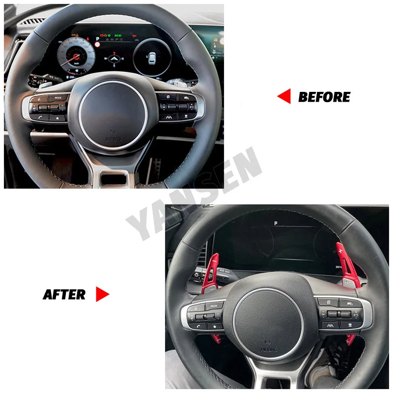 Paddle Shift For KIA Sportage NQ5 Hybrid 2021-2023 Car Steering Wheel Extension Shifter DSG Sticker Auto Parts