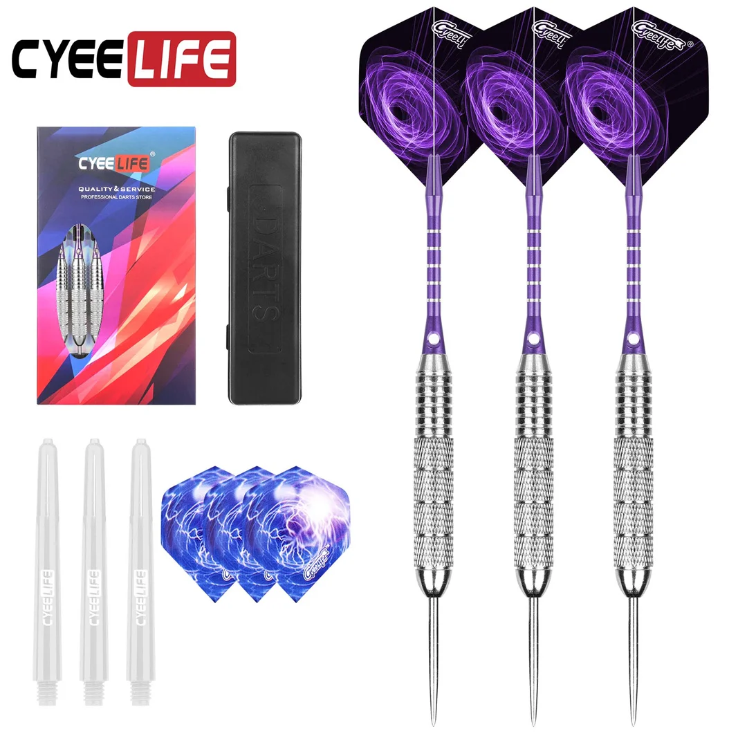 Cyeelife 20/22g 3PCS/Set hard dart steel needle practice fall resistant professional flyer suit outdoor bar entertainment