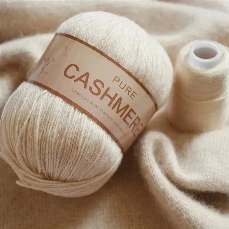 Cashmere Yarn for Crocheting 3-Ply Worsted Pure Mongolian Warm Soft Weaving Fuzzy Knitting Cashmere Hand Yarn Thread 1 PCs