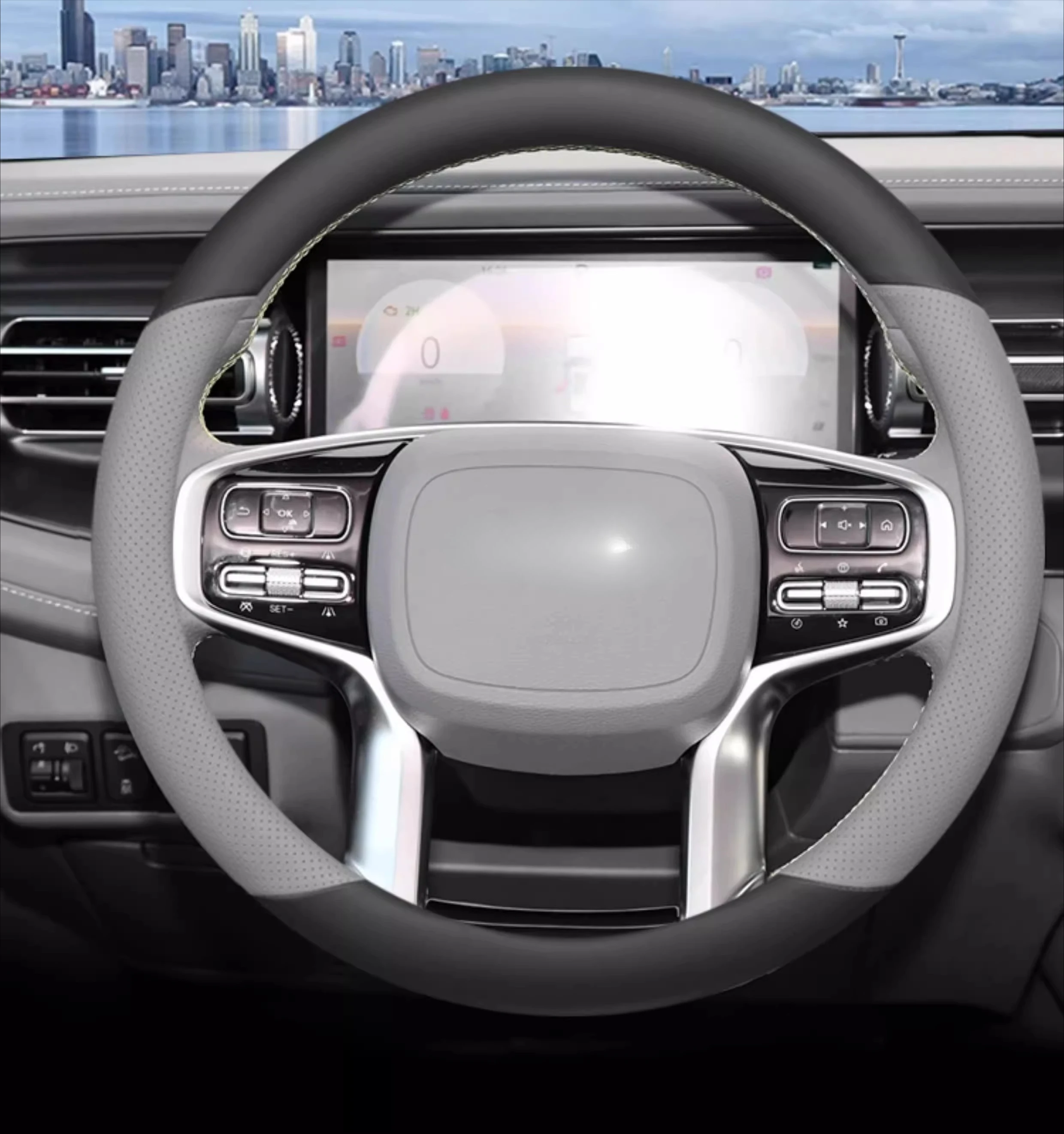 

Suitable for BJ40 60 Leather Steering Wheel Cover All Season Universal Round Anti Slip Car Steering Wheel Cover