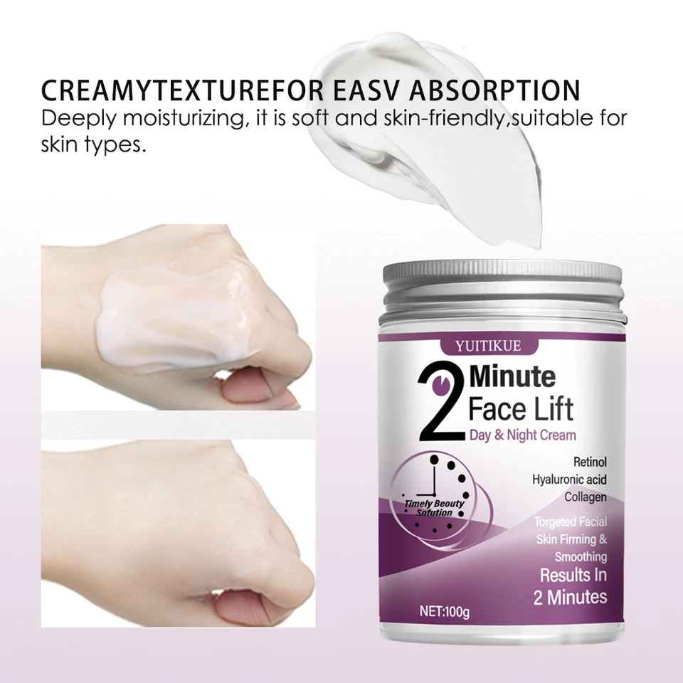 YUITIKUE 2 Minute Face Lift Cream 100g - Retinol & Collagen