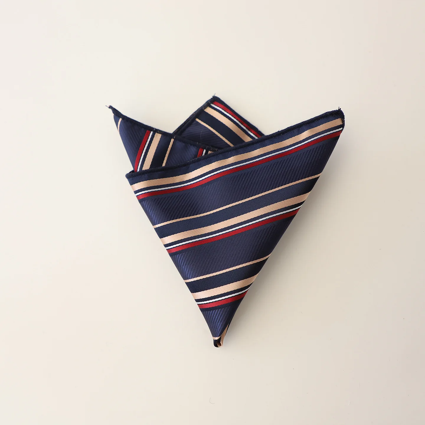 Lenço de Bolso Masculino de Poliéster Macio com Bolinhas e Listras de 23cm – Ideal para Negócios, Eventos Formais, Casamentos e Banquetes