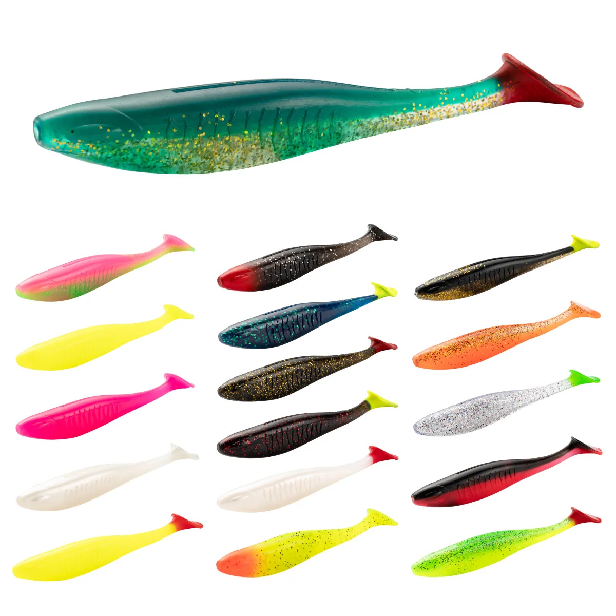 Señuelo de pesca suave para Lucio, cebo flotante Artificial de silicona Isca, 10cm, 14cm